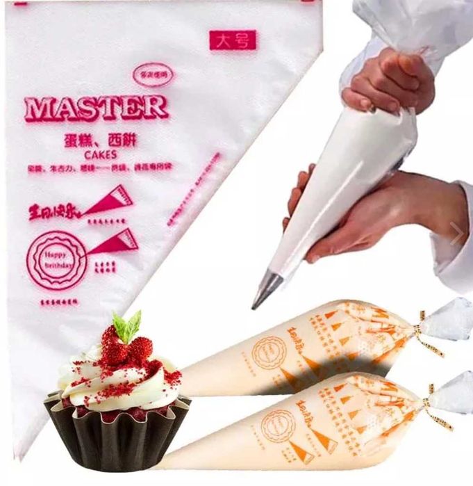 Rękaw cukierniczy jednorazowy dekorator do tortu zestaw 100szt M