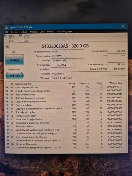 Dysk twardy HDD 320 GB