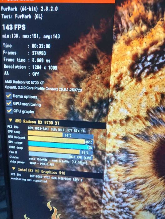 ASUS TUF RX 5700 XT 8GB Gaming состояние!