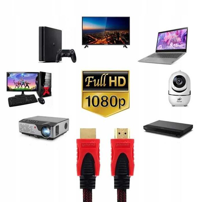 Kabel Hdmi Full Hd Uhd 4k 3d Przewód High Speed 4,5m