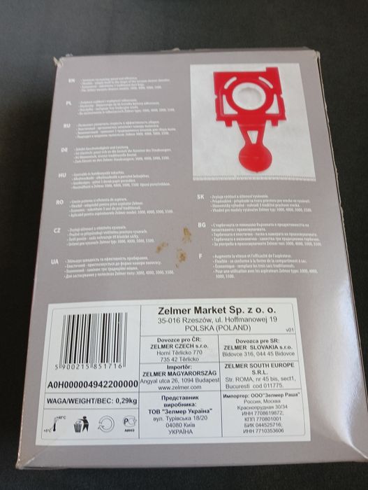 Worki do odkurzacza Zelmer z filtrem