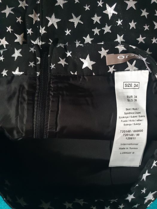 Mini spódniczka ORSAY w srebrne gwiazdki