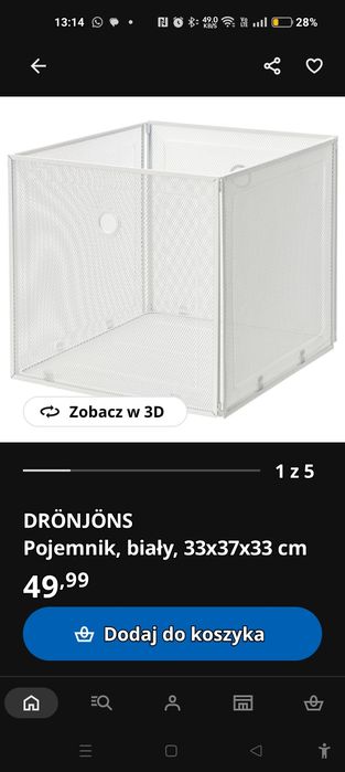 2 wkłady Kallax kosze Dronjons