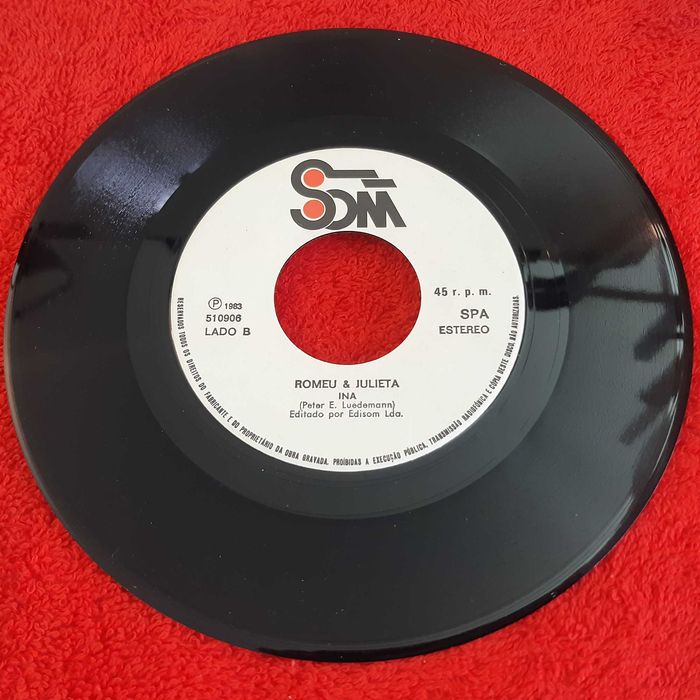 Disco Vinil Single Romeu e Julieta - Quando o Coração Chora / Ina