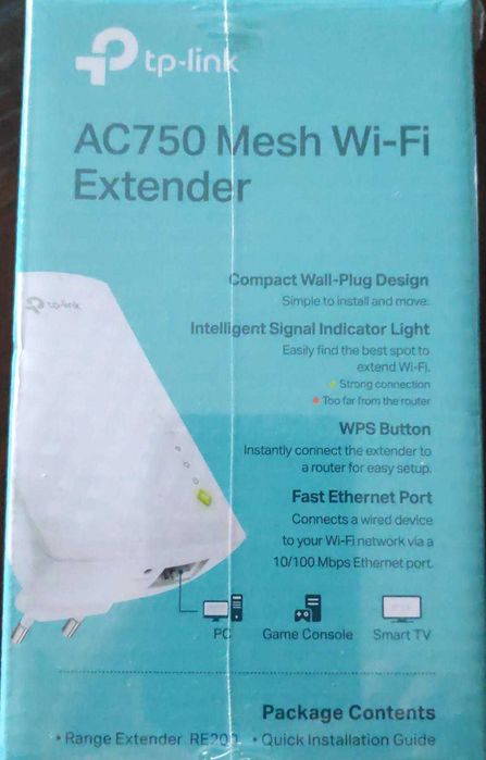 Extensor Cobertura de rede Wi-Fi dual band TP-Link RE200