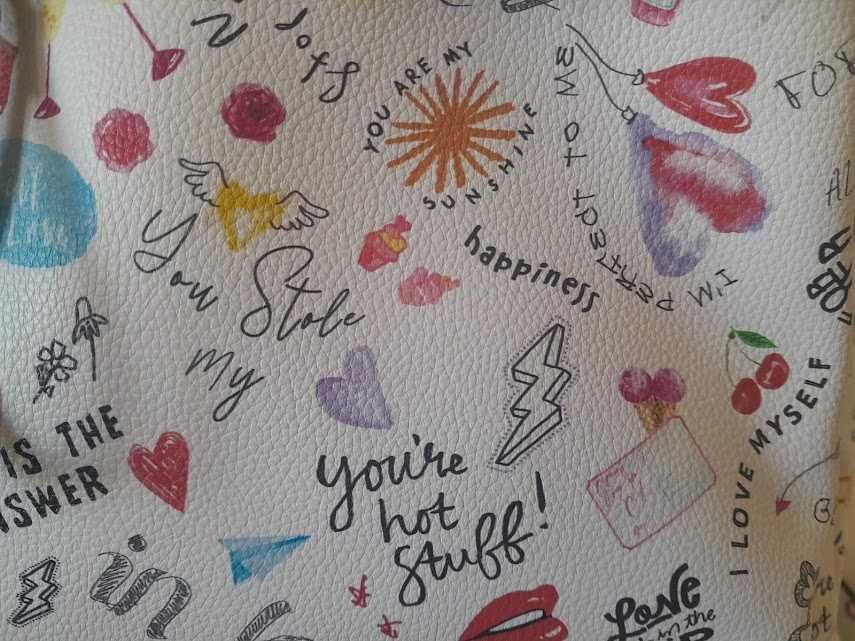 Mochila branca estampada Parfois