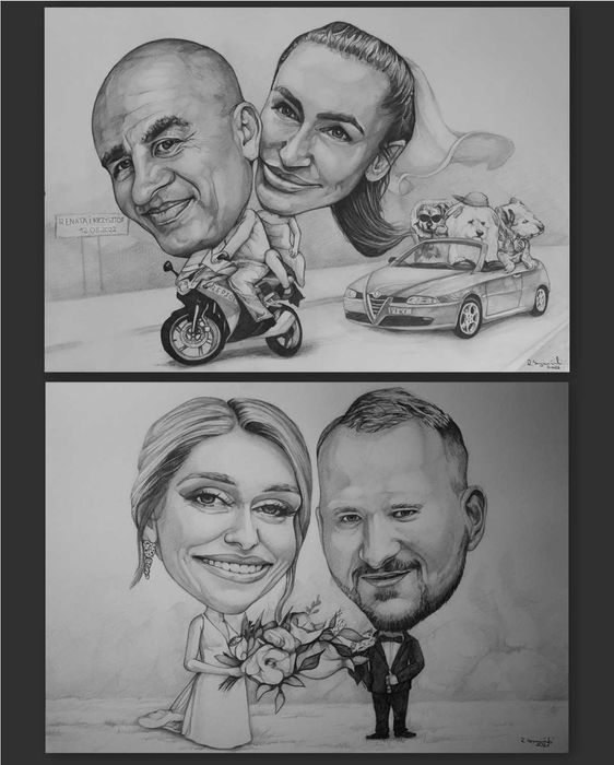 Profesjonalny portret( karykatura) ze zdjęcia na zamówienie
