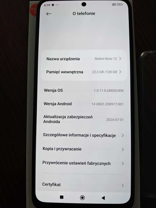Xiaomi Redmi note 12 ONYX GRAY   IDEALNY STAN!!!