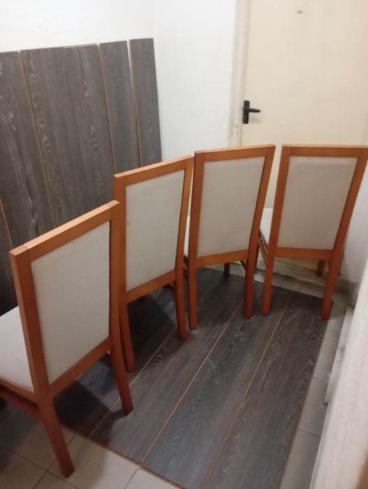 Conjunto 4 Cadeiras Madeira de Cerejeira com Tecido Curtisan
