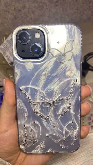 Чохли на бампер прінт квіти метелики iphone 13