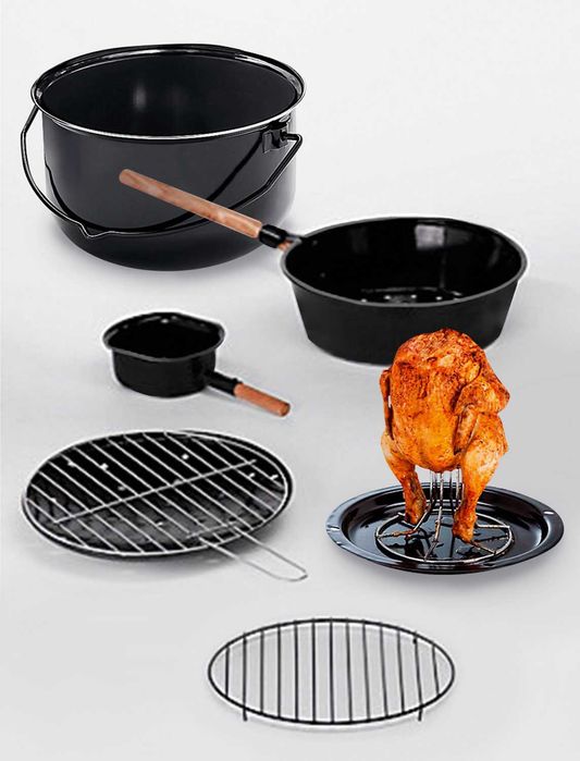 Kociołek  emaliowany, kuchnia polowa, niemiecka jakość  wersja premium