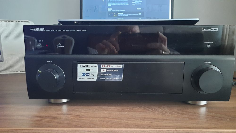 Amplituner Yamaha RX-v1067 plus kolumny