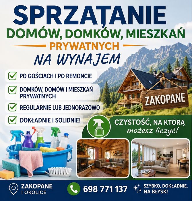Sprzątanie domów i mieszkań
