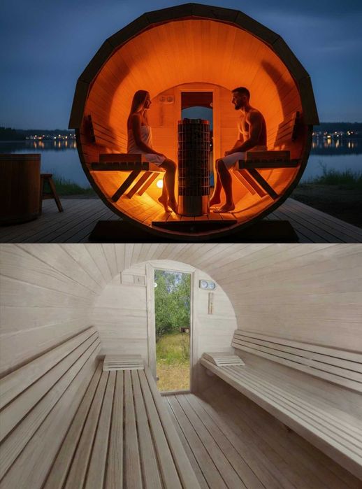 SAUNA Ogrodowa 400 cm + OKNO 100% + PRZEDSIONEK + GRATIS Beczka / Wiata + Akcesoria