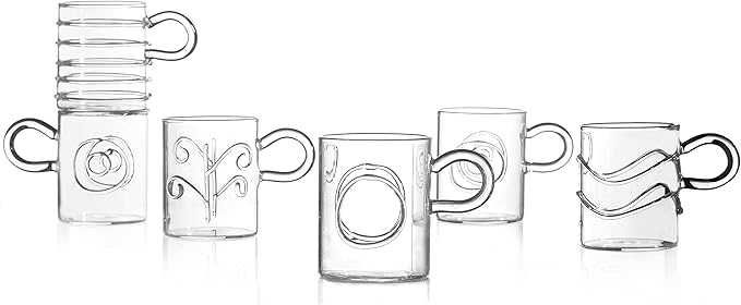 Ichendorf Milano Zestaw 6 Filiżanek Szklanych Design Włoski