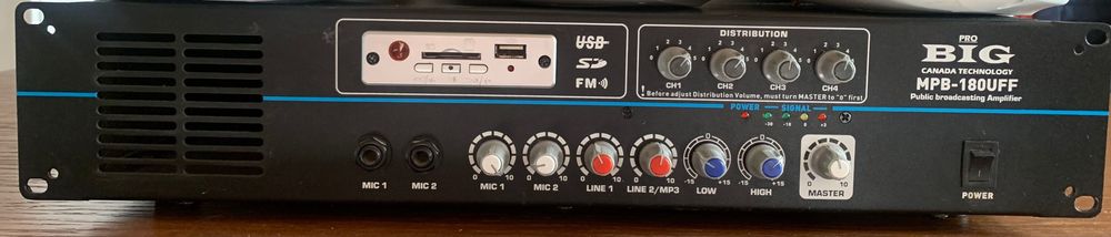 Підсилювач ARCTIC MPB-180UFF + 6 акустичних систем Inter-M CU-410F