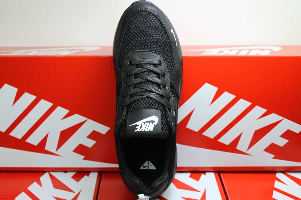 Nike - черные летние кроссовки - кросівки - кеды сетка(код:15-13сетка)
