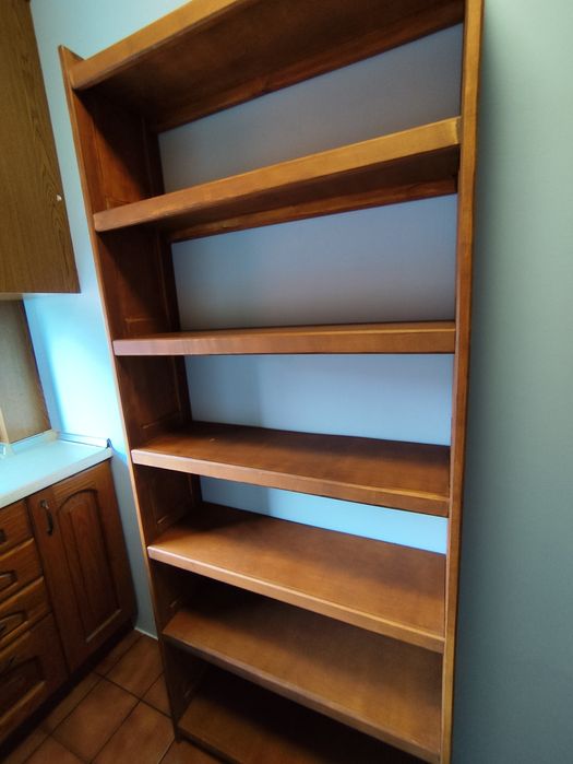 Regał na książki z drewna bukowego 194x80x25