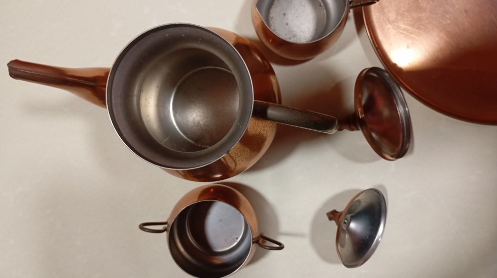 Conjunto. de chá em cobre