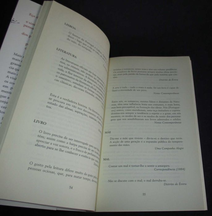 Livro Citações e Pensamentos de Eça de Queirós