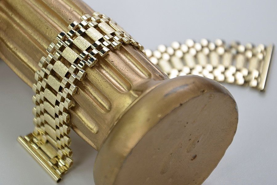 Złota bransoleta 14k 585 do zegarka męskiego mbw001y K