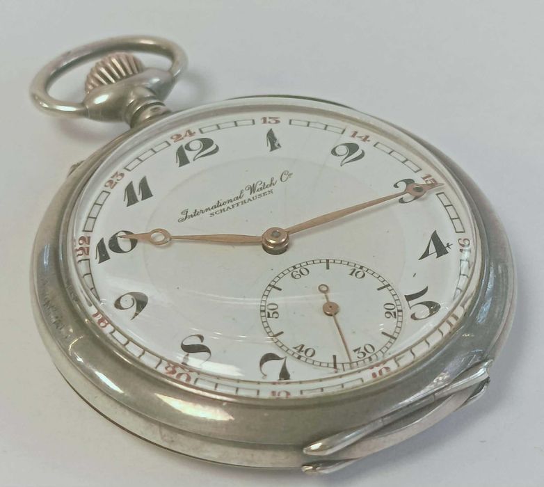 IWC Schaffhausen srebrny zegarek kieszonkowy 0.800