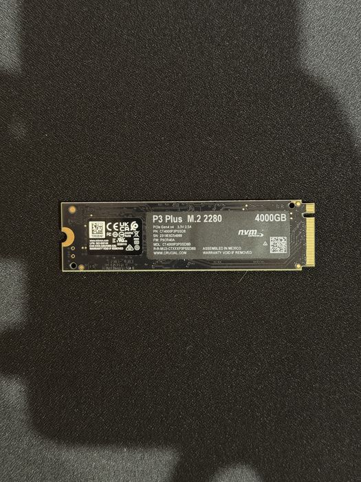 Crucial P3 Plus 4TB NVMe M.2 PCIe 4.0 (CT4000P3PSSD8)
