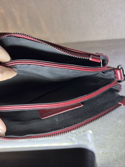 Нова шкіряна сумка (Італія / Vera Pelle) – Ручна робота, Вишнева