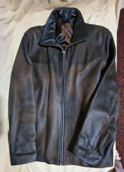 Кожаная мужская куртка