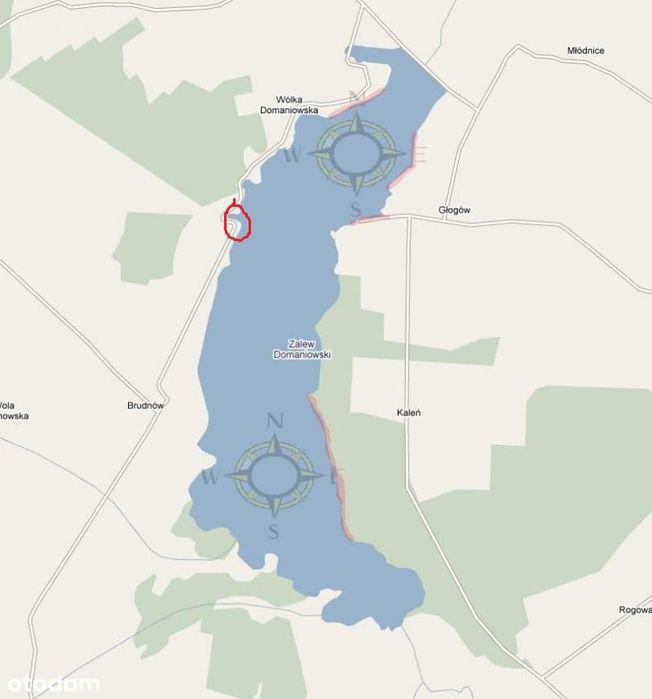 Działka Rekr. - budow. obok zalewu Domaniów