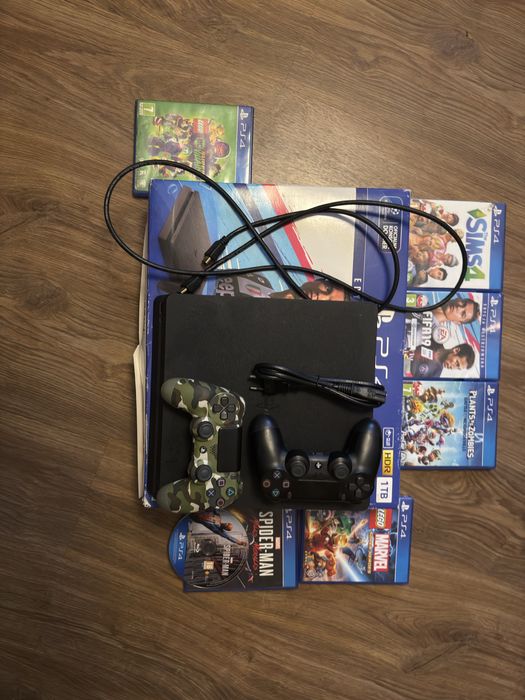PS4 Slim 1TB | 2 pady | 7 gier | sprawna | wysyłka + odbiór osobisty
