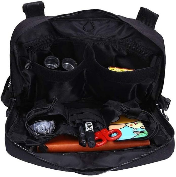 Torba taktyczna na klatkę piersiową czarna B407