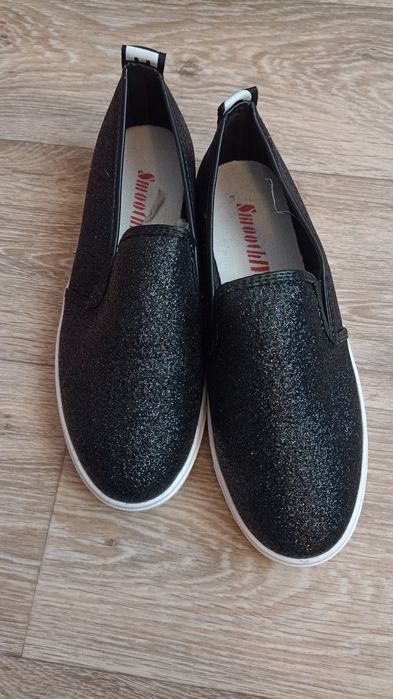 Buty wkładka 24,5 cm czarne błyszczące