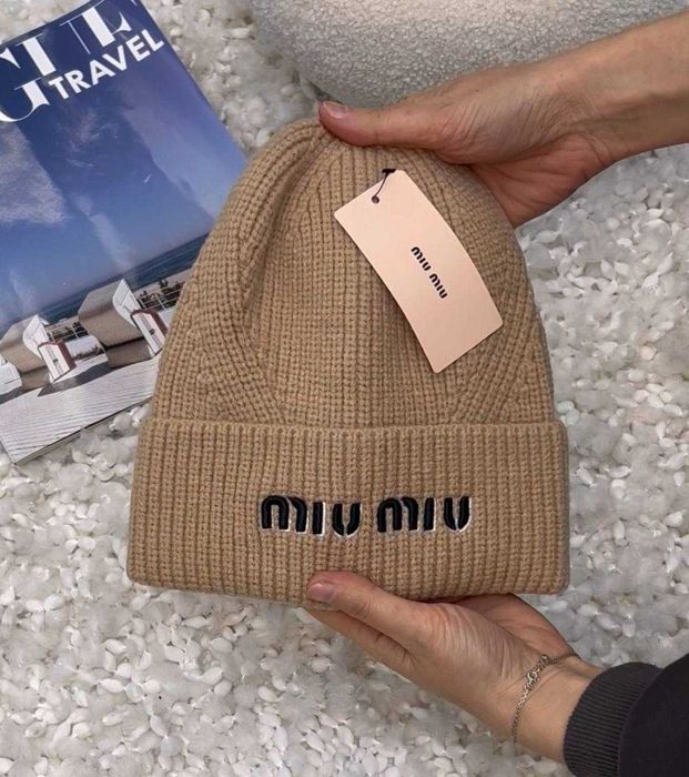 Шапка Miu MIu Кораловая Миу Миу