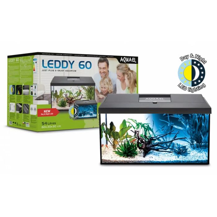 AQUAEL zestaw akwariowy Leddy  60 Plus Czarny D&N 2.0