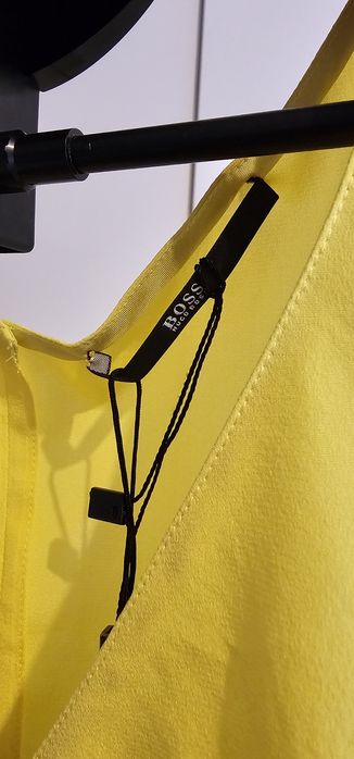 Bluzka Hugo Boss kanarkowy żółty jedwab 36 S