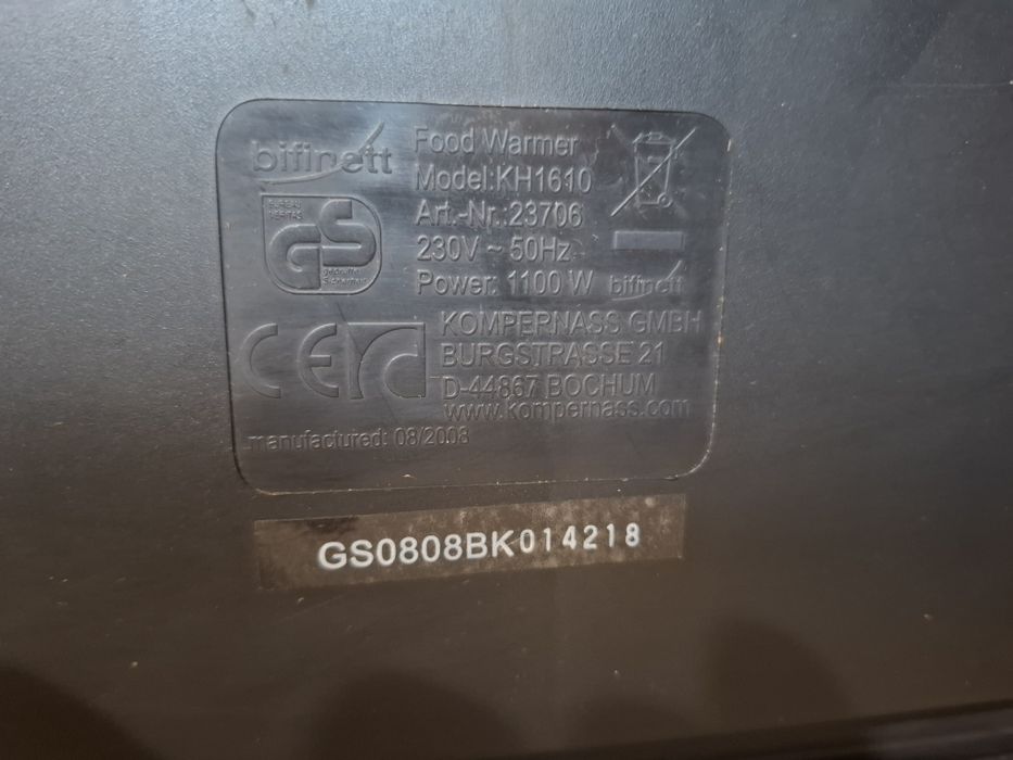 Podgrzewacz potraw Bifinett KH1610