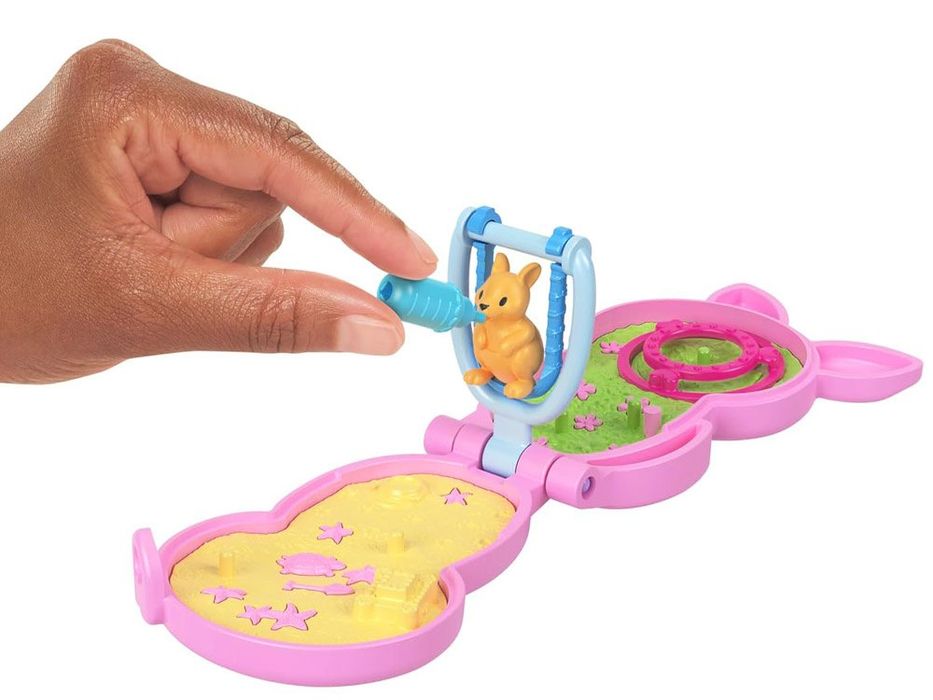 Zestaw Polly Pocket Torebka kangurek składany domek figurki