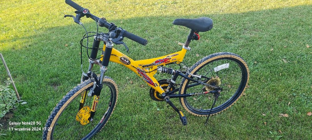 Rower gorski  z amortyzatorem dla chłopca po serwisie