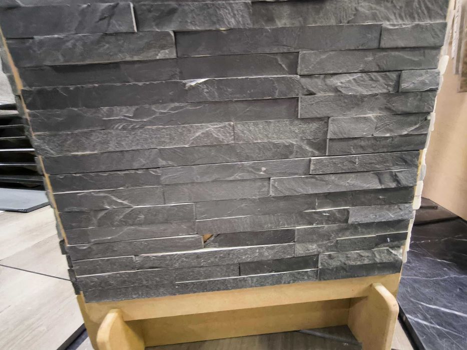 Panele Kamienne Black Slate, Kwarcyt Black i Beige.