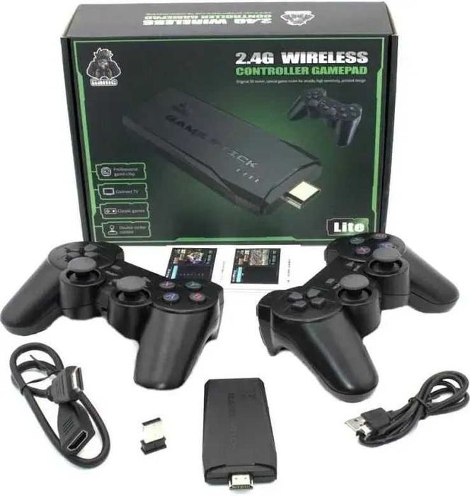 Ігрова приставка Game Stick Lite 4K HD 64 ГБ ретро консоль 2 джойстика