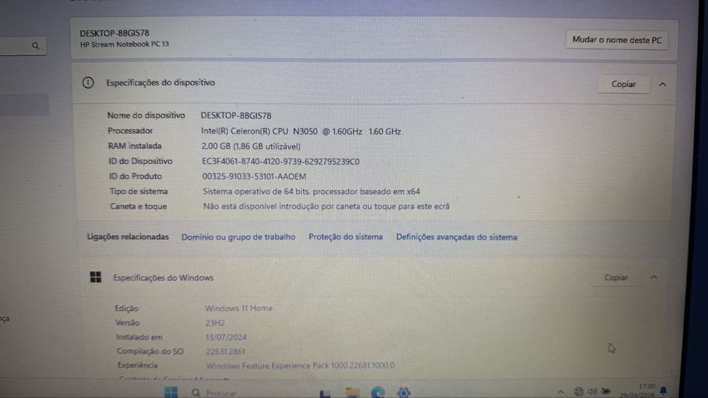 HP Stream Computer Notebook479287811402649603