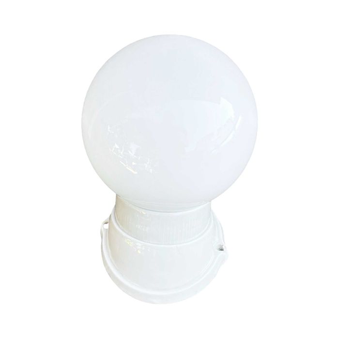 Kinkiet biały, industrialny Lindner, Niemcy, lata 60.