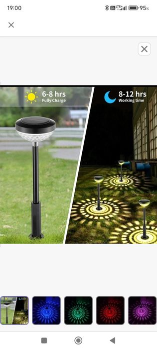 Lampy LED solarne. Bajkowe. 6 szt  czyli 3 komplety