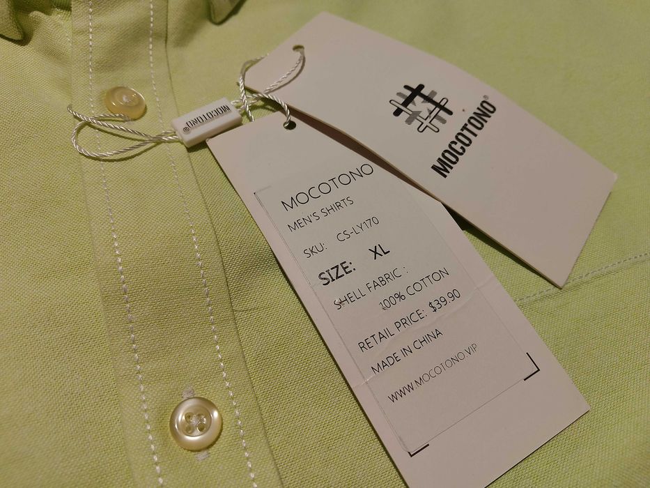 MOCOTONO USA - NOWA! z Metkami Koszula Męska krótki rękaw rozmiar XXXL