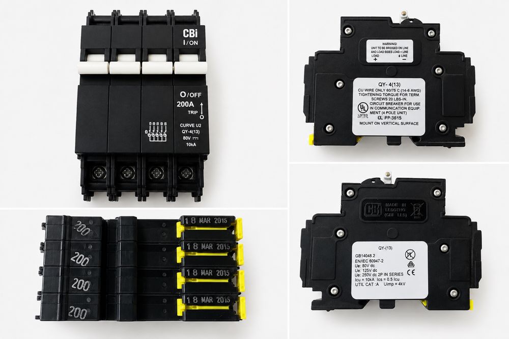 Автоматический выключатель CBI QY-4(13) 200A 4P DC
