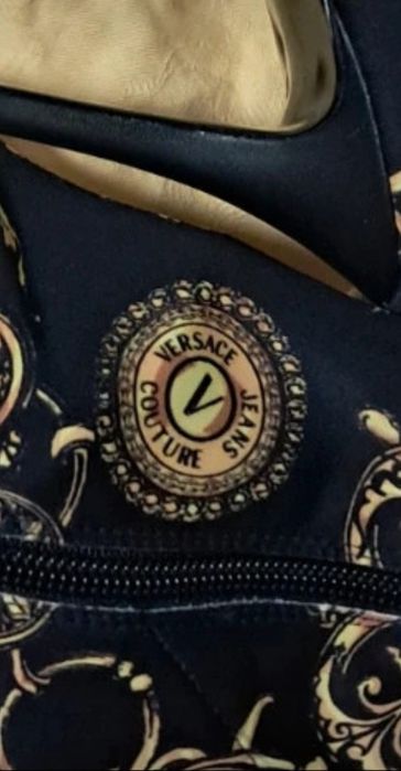 Espetaculares BOTAS mulher VERSACE Preto/Ouro