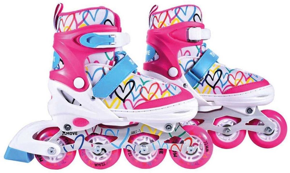Rolki dziecięce regulowane 34-37 Move Inline Skates Love ALUMINUM