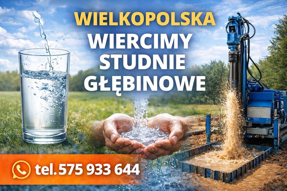 Wiercenie studni głębinowych Gniezno Poznań