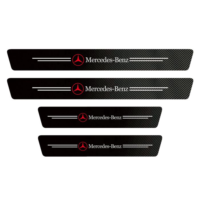 Карбонові наклейки на пороги, захист порогів, плівка карбон захисні